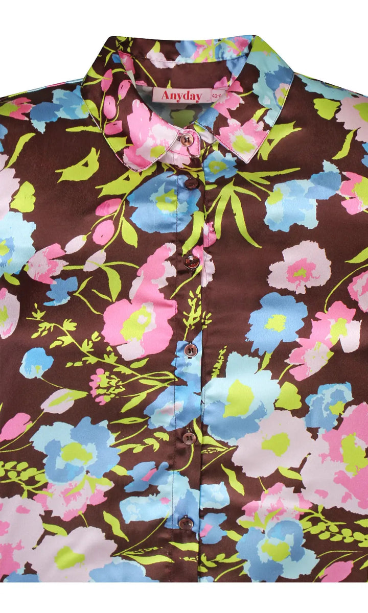 Anyday Curves Bluse - Aya Bluse Potting Soil - 38/40 (XS) - Diversita -