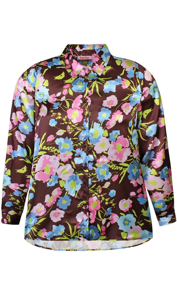 Anyday Curves Bluse - Aya Bluse Potting Soil - 38/40 (XS) - Diversita -