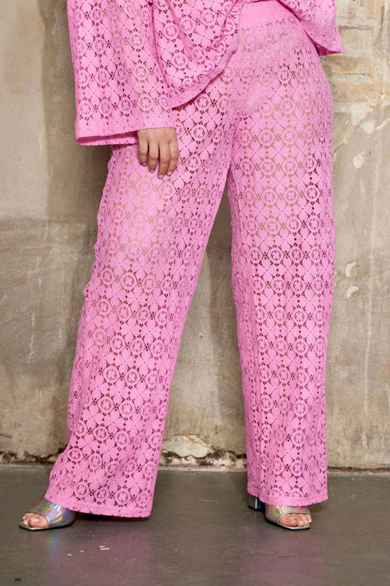 Anyday Curves Bukser - Tuesday 167 Blonde Bukser Pink - 38/40 (XS) - Diversita -