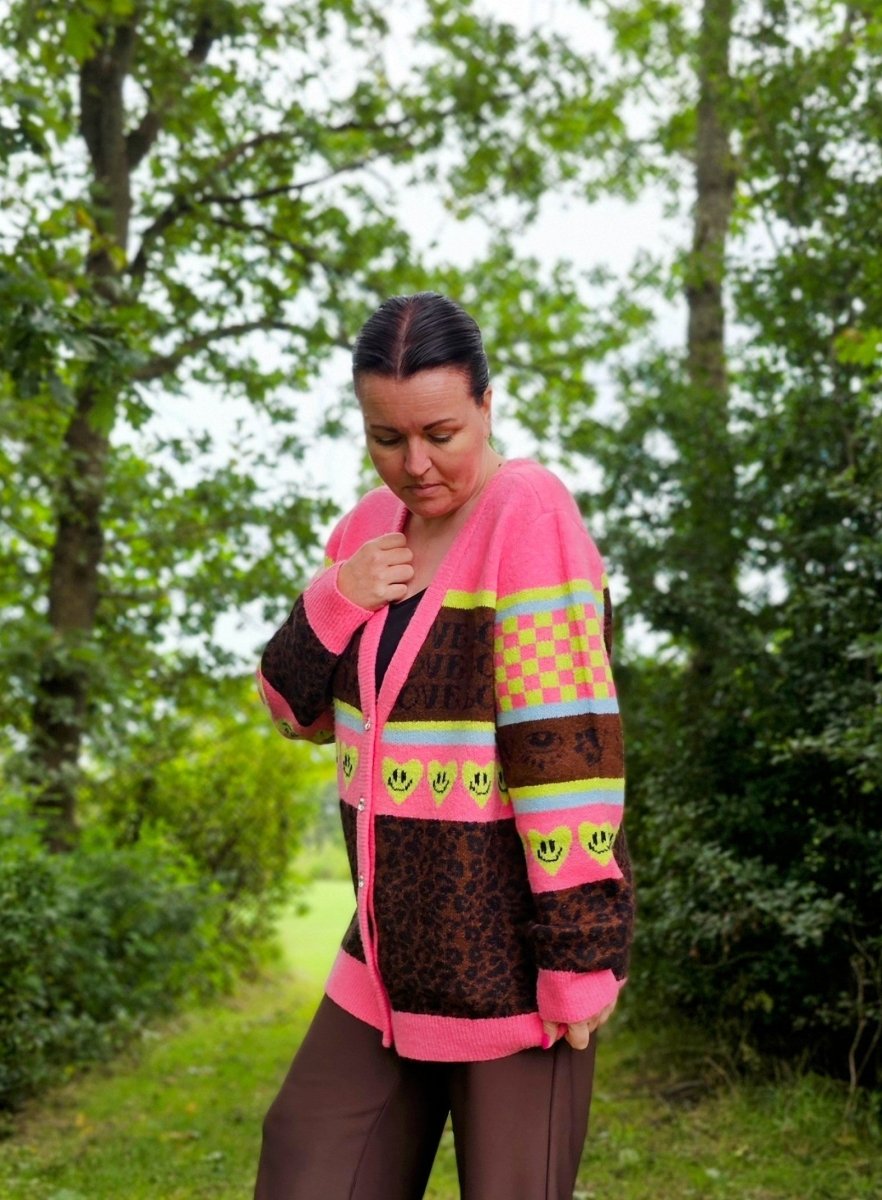Anyday Curves Cardigan - Salma Cardigan Pink - 38/40 (XS) - Diversita -