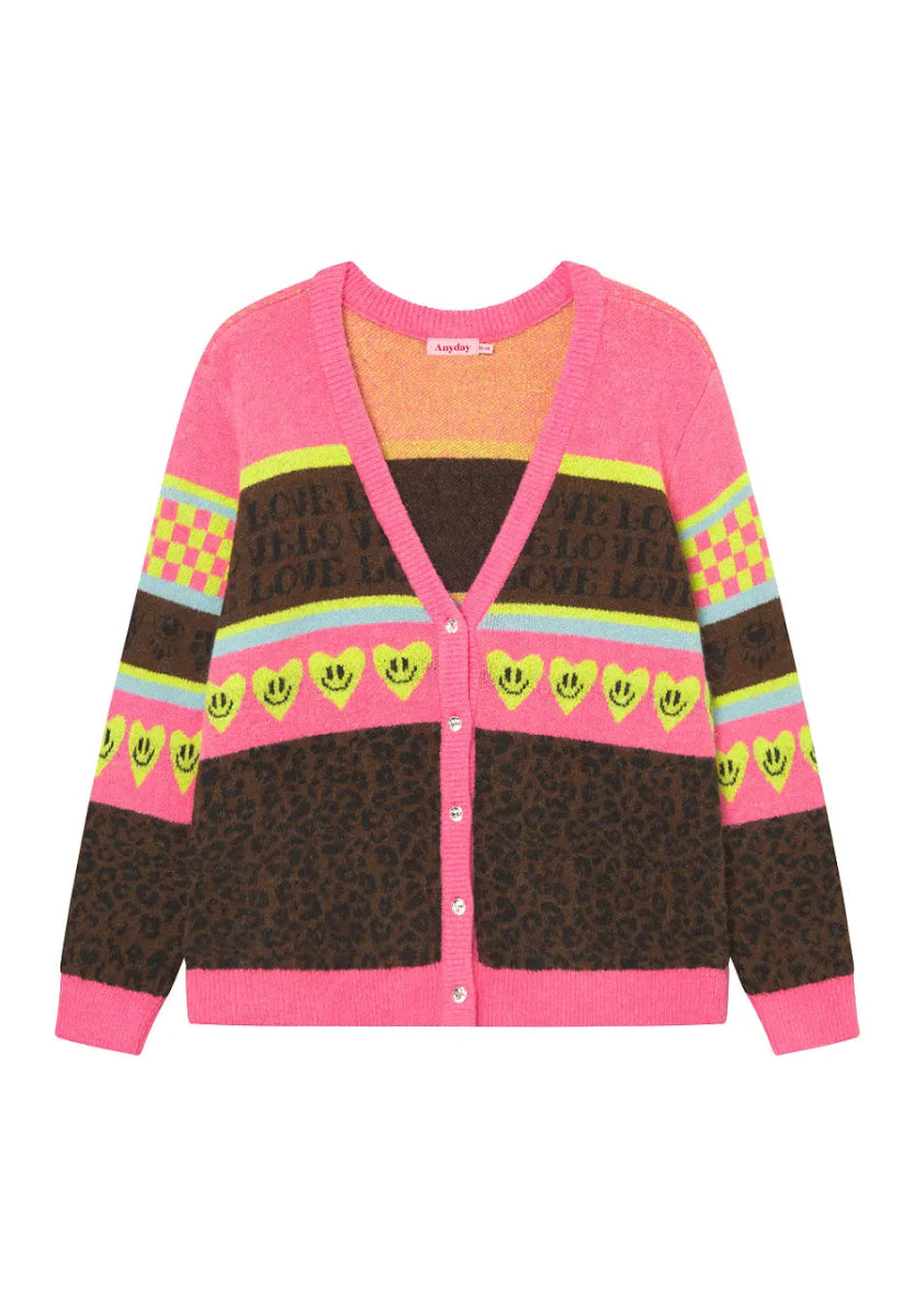 Anyday Curves Cardigan - Salma Cardigan Pink "NYHED" - 38/40 (XS) - Diversita -
