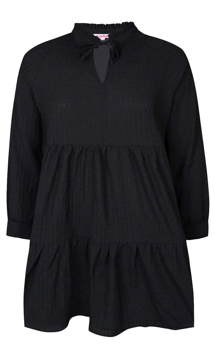 Anyday Curves Kjole - Eliza Kjole Sort - 38/40 (XS) - Diversita -