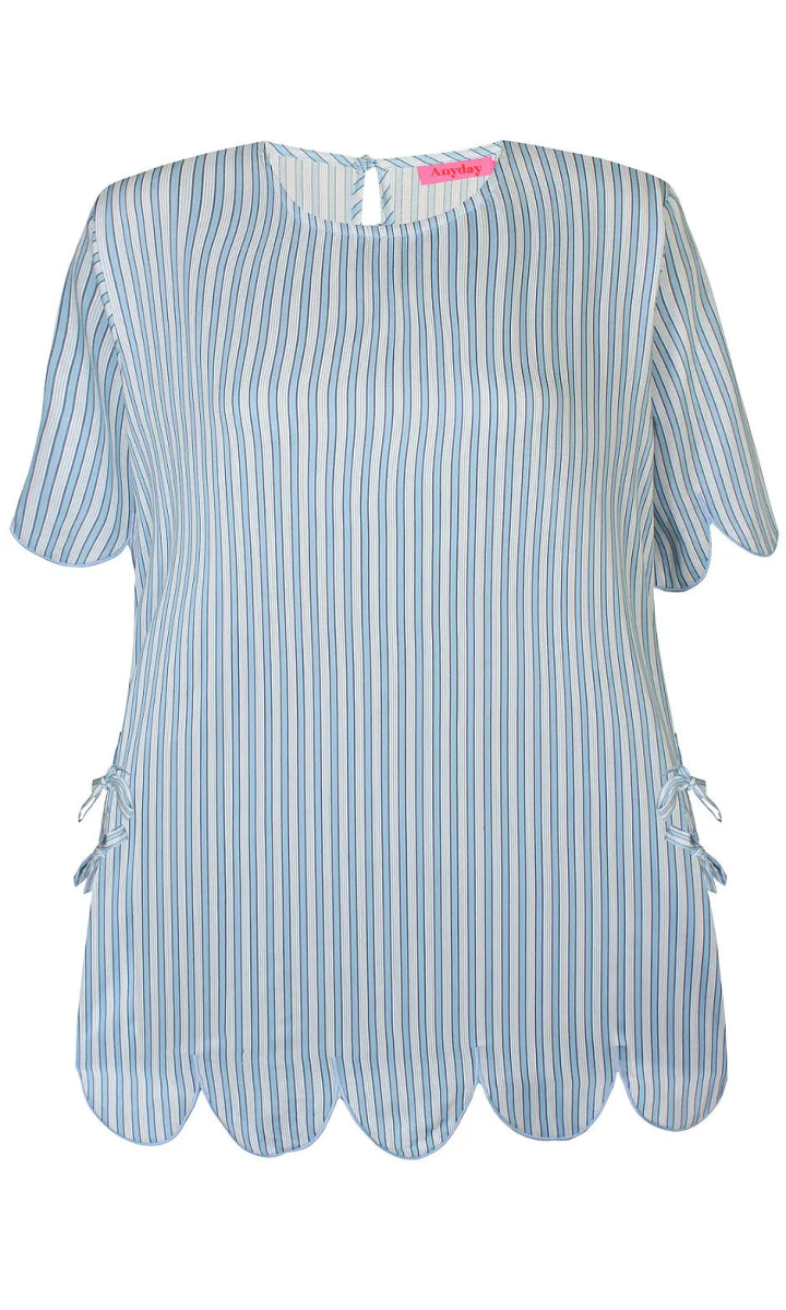Anyday Curves T - shirt - Tilda T - shirt Blå - 38/40 (XS) - Diversita -