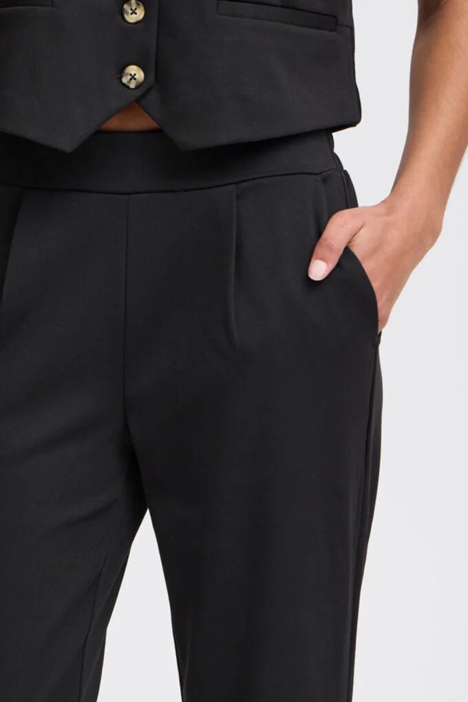 Ichi Bukser - Kate Sus Office Pants Sort - XS - Diversita -