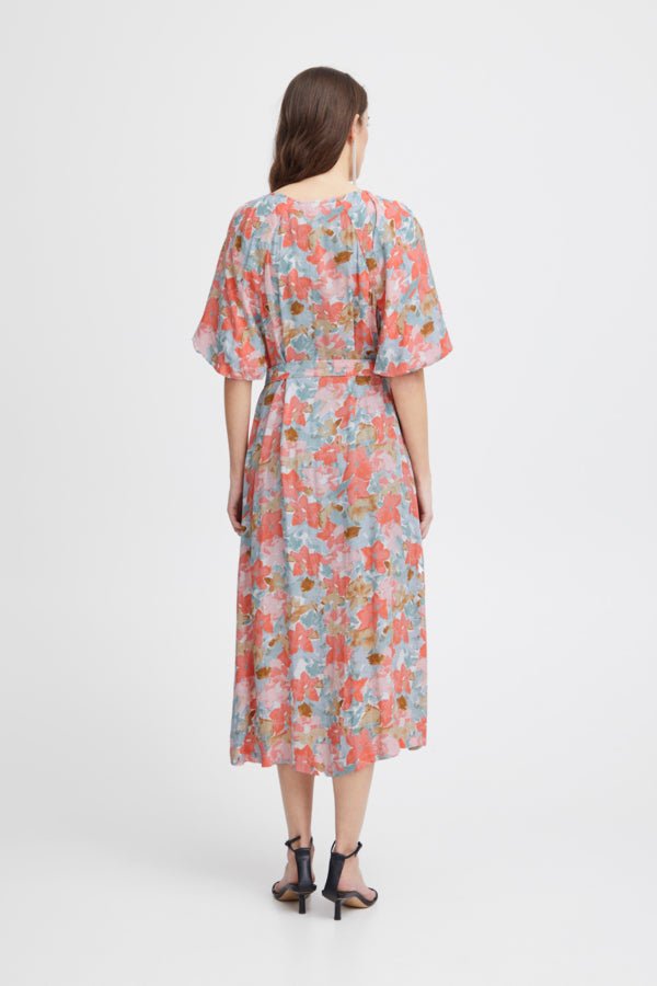 Ichi Kjole - Ihsanura Dress Multi Flower Aop "NYHED" - 34 - - Diversita -