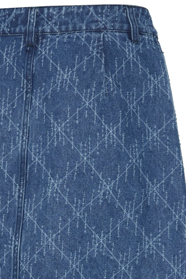 Ichi Nederdel - Ihaski Skirt Medium Blue - 34 - - Diversita -