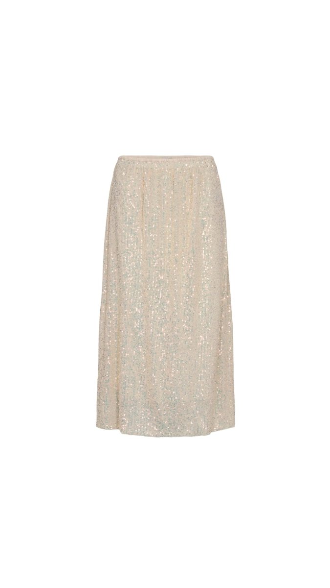 Liberte Essentiel Nederdel - Paige Skirt Creme Sequins "NYHED" - XS - - Diversita -