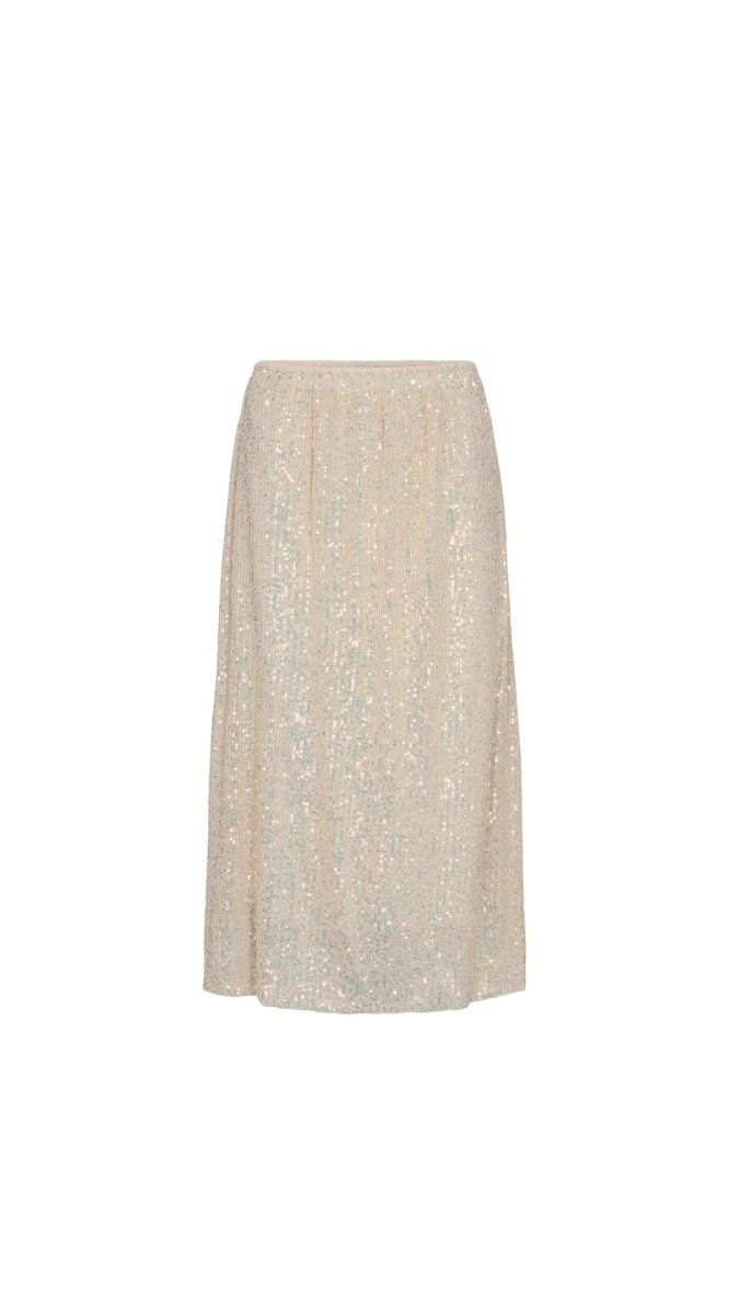 Liberte Essentiel Nederdel - Paige Skirt Creme Sequins "NYHED" - XS - - Diversita -