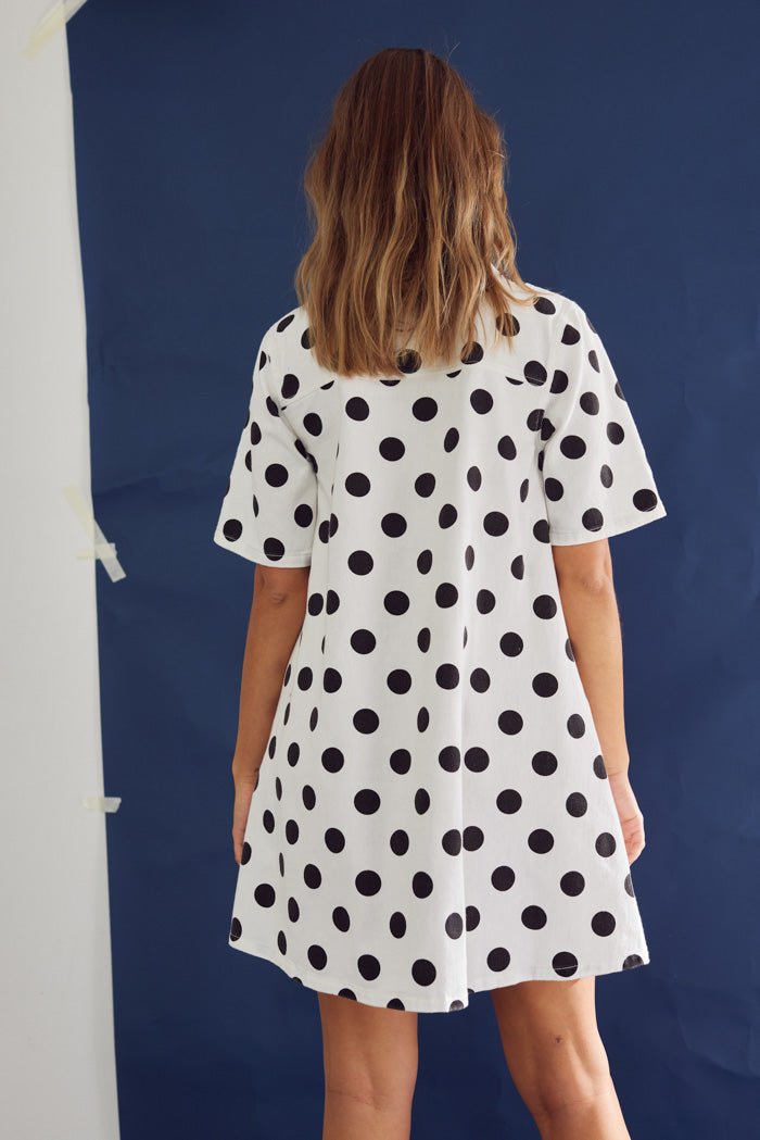 Noella Kjole - Jozie Dress Carmella White Print - XS - Diversita -