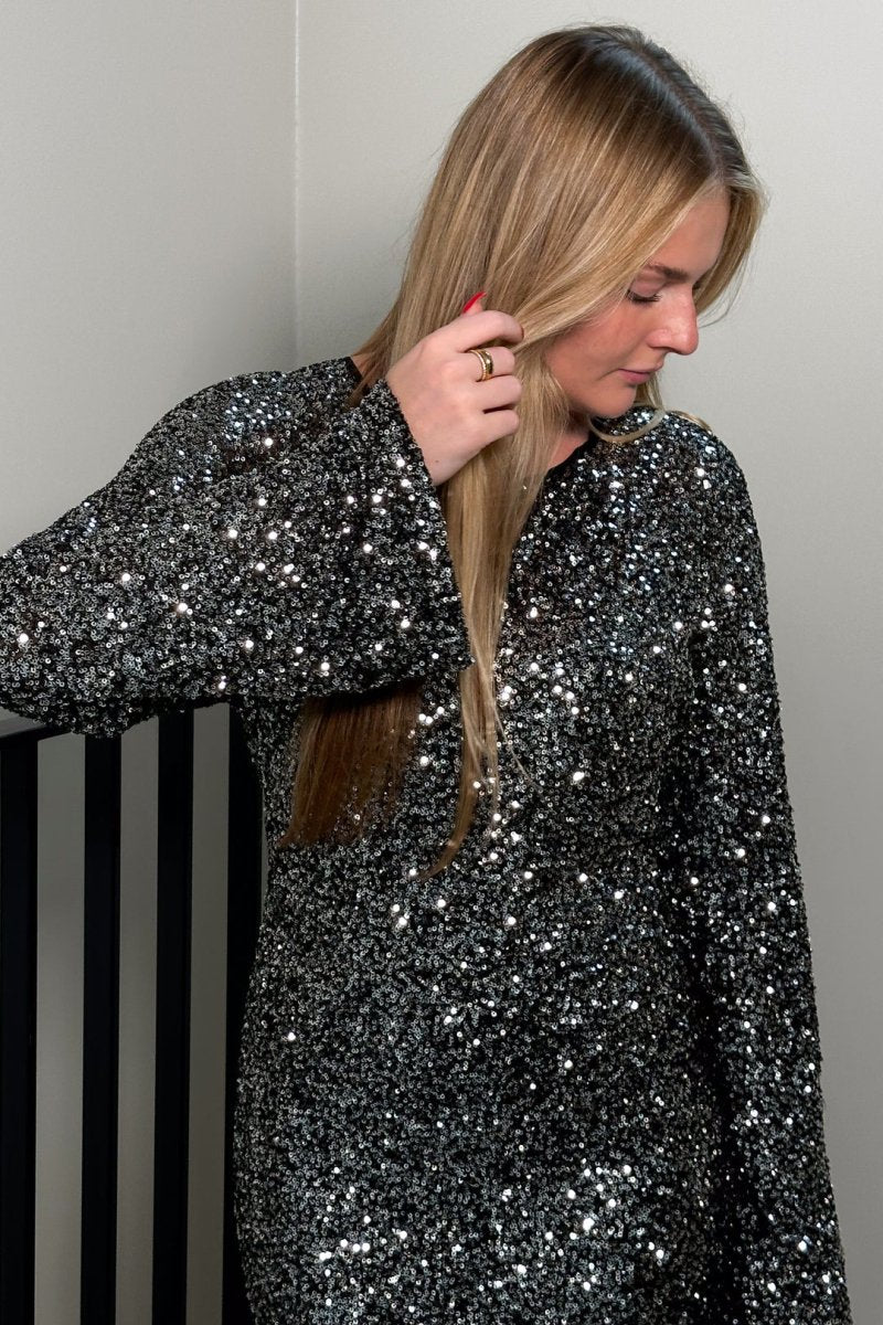 Noella Kjole - Kai Dress Antique Silver - XS - Diversita -