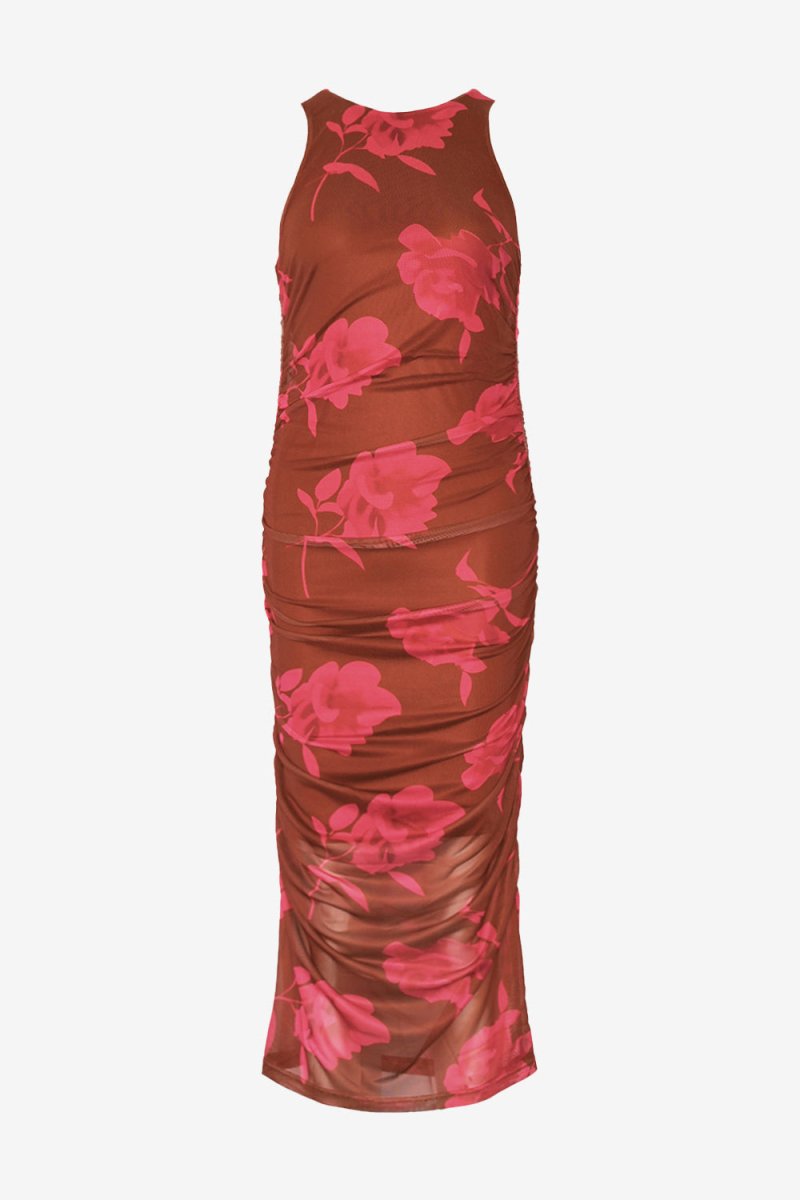 Noella Kjole - Leanna Dress Cassie Brown Print - XS - Diversita -