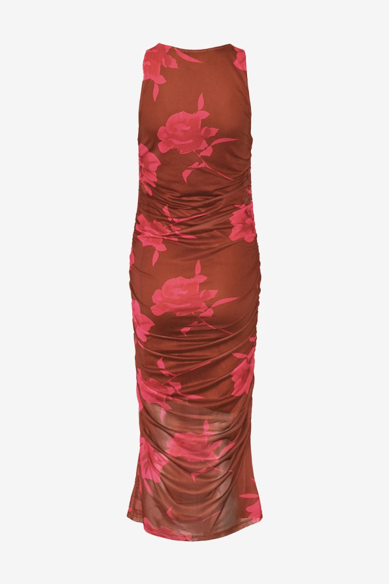 Noella Kjole - Leanna Dress Cassie Brown Print - XS - Diversita -
