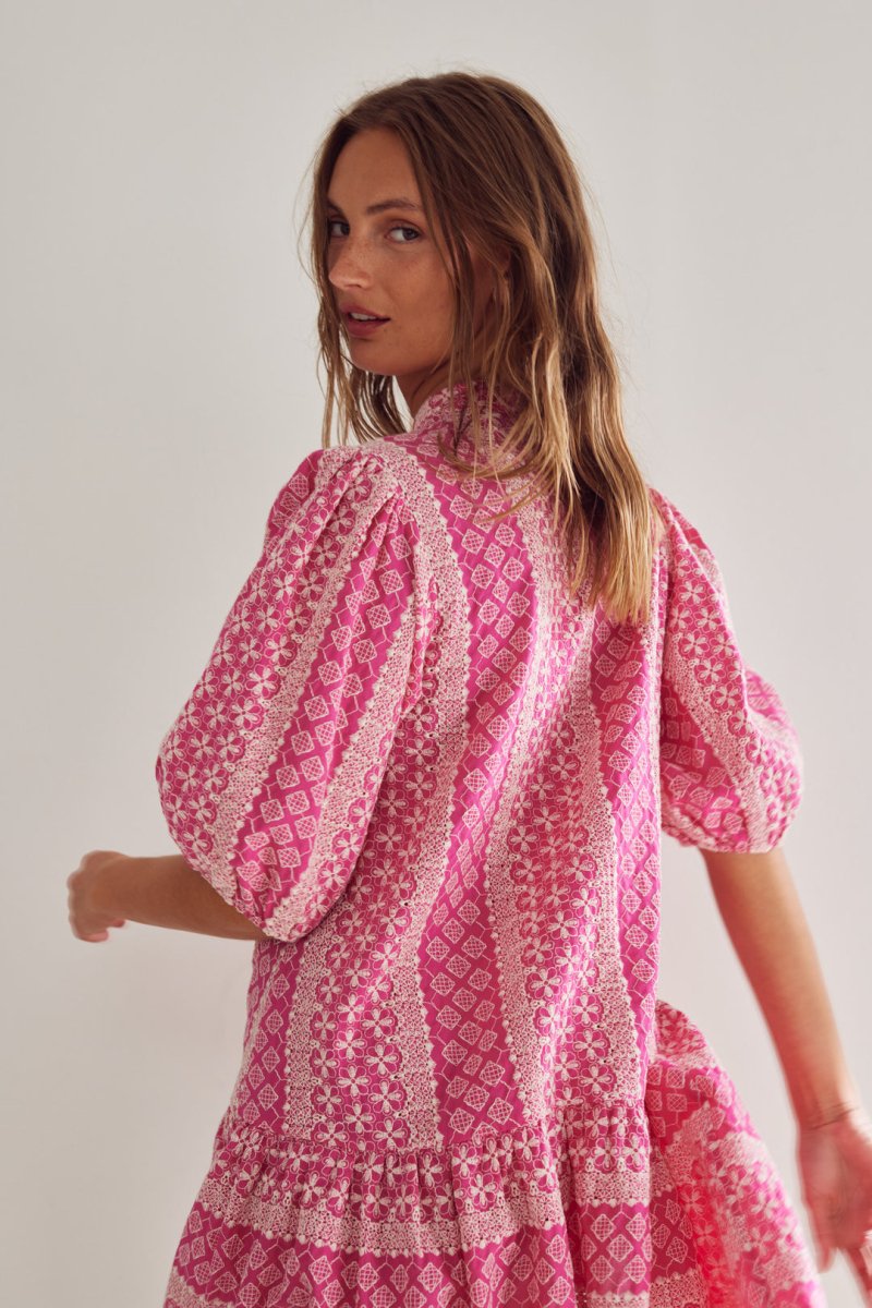 Noella Kjole - Lillianna Dress Pink Sugar Combo - XS - Diversita -