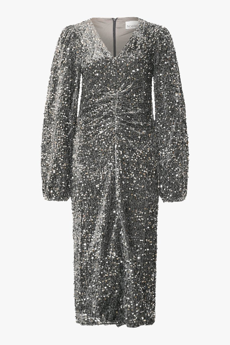 Noella Kjole - Teagan LG Dress Asphalt Silver Grey - XS - Diversita -