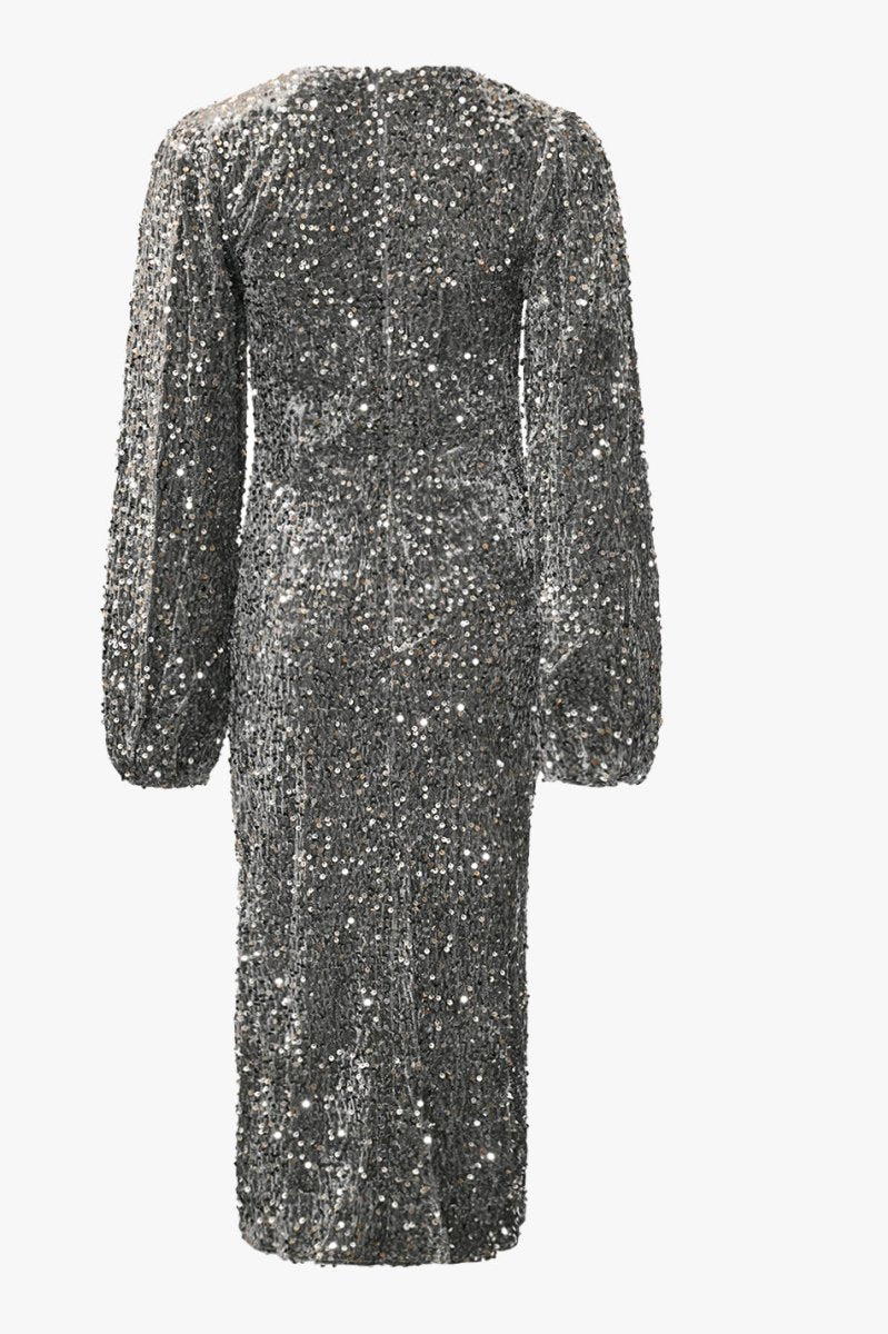 Noella Kjole - Teagan LG Dress Asphalt Silver Grey - XS - Diversita -