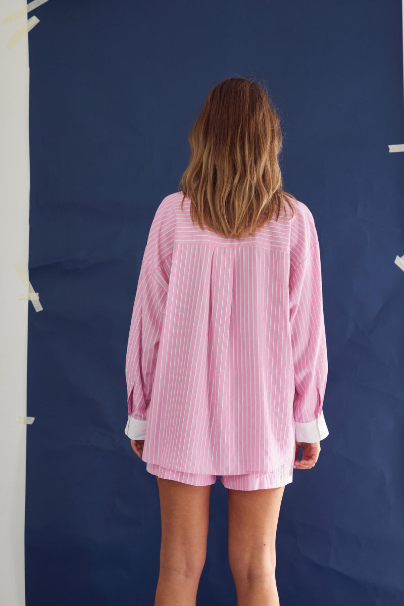 Noella Skjorte - Lakelynn Shirt Carsyn Pink Stripe - XS - Diversita -