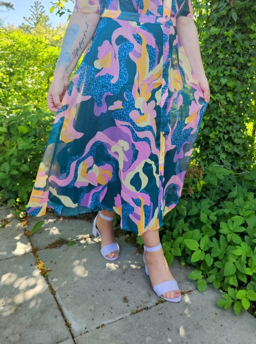 NUMPH Kjole - NUKYNDALL SS DRESS - Botanical Garden - 34 - Diversita -