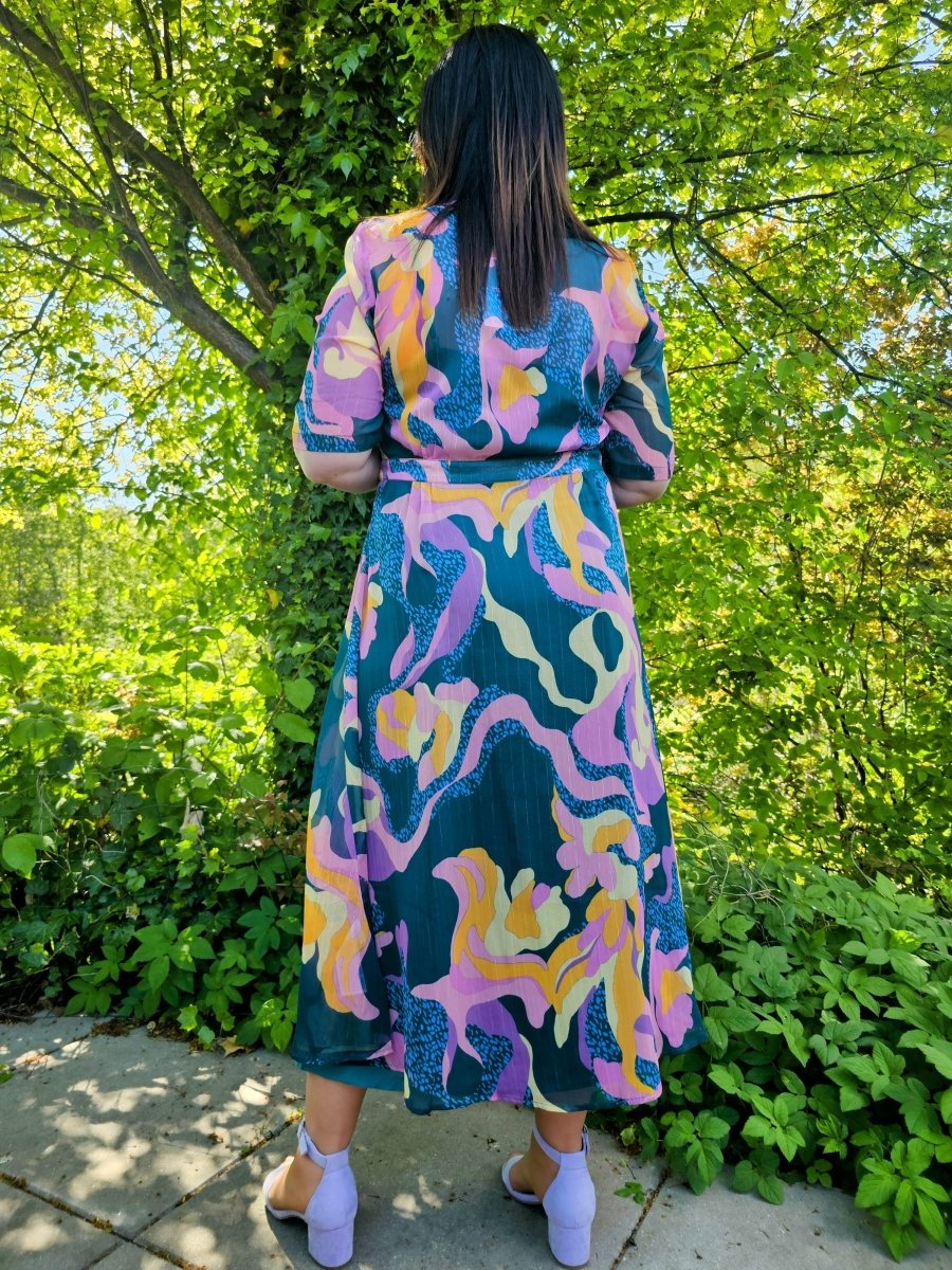 NUMPH Kjole - NUKYNDALL SS DRESS - Botanical Garden - 34 - Diversita -