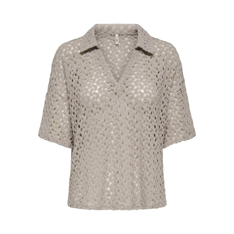 ONLY Bluse - Onllion S/S Collar Top Jrs - XS - Diversita -