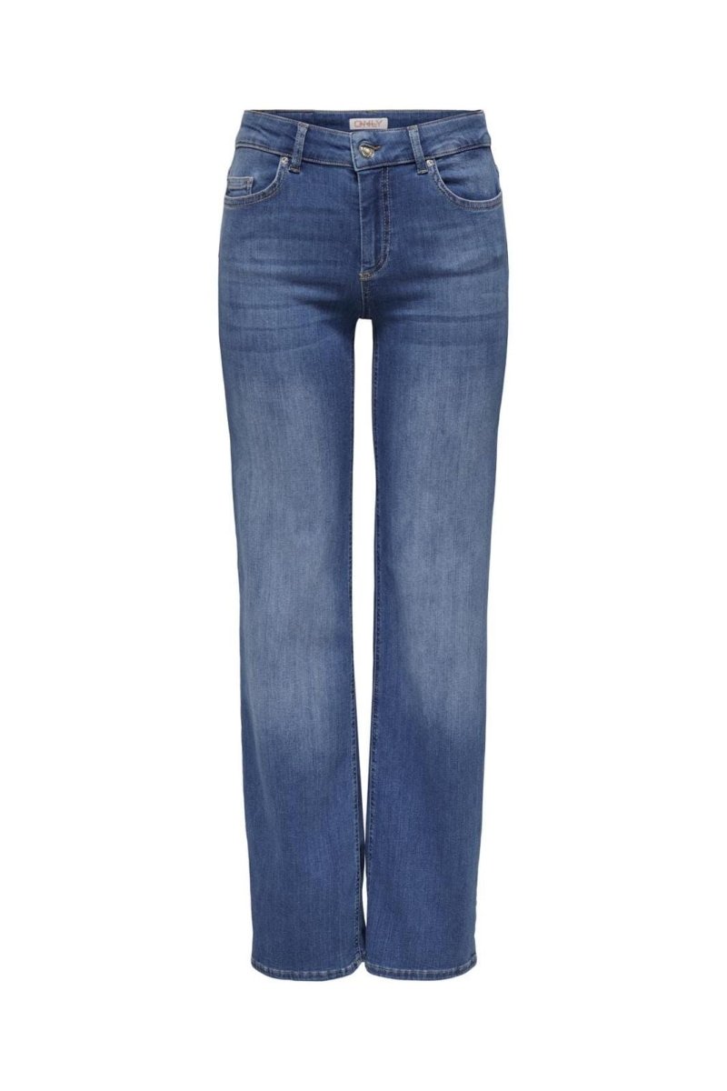 ONLY Jeans - Onlblush Mid Straight Dnm Rea12187 Noos Medium Blue Denim - XS/32 - Diversita -