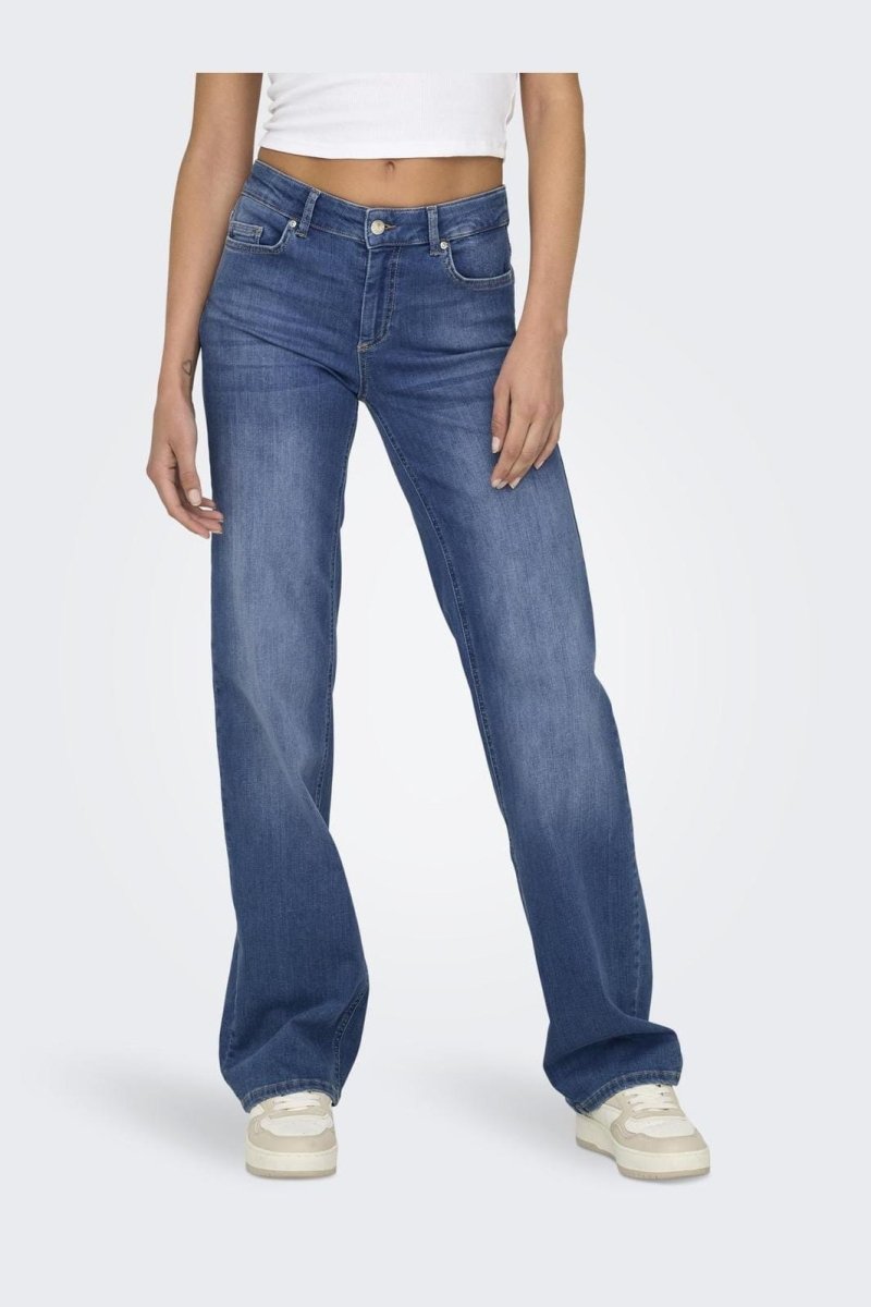 ONLY Jeans - Onlblush Mid Straight Dnm Rea12187 Noos Medium Blue Denim - XS/32 - Diversita -