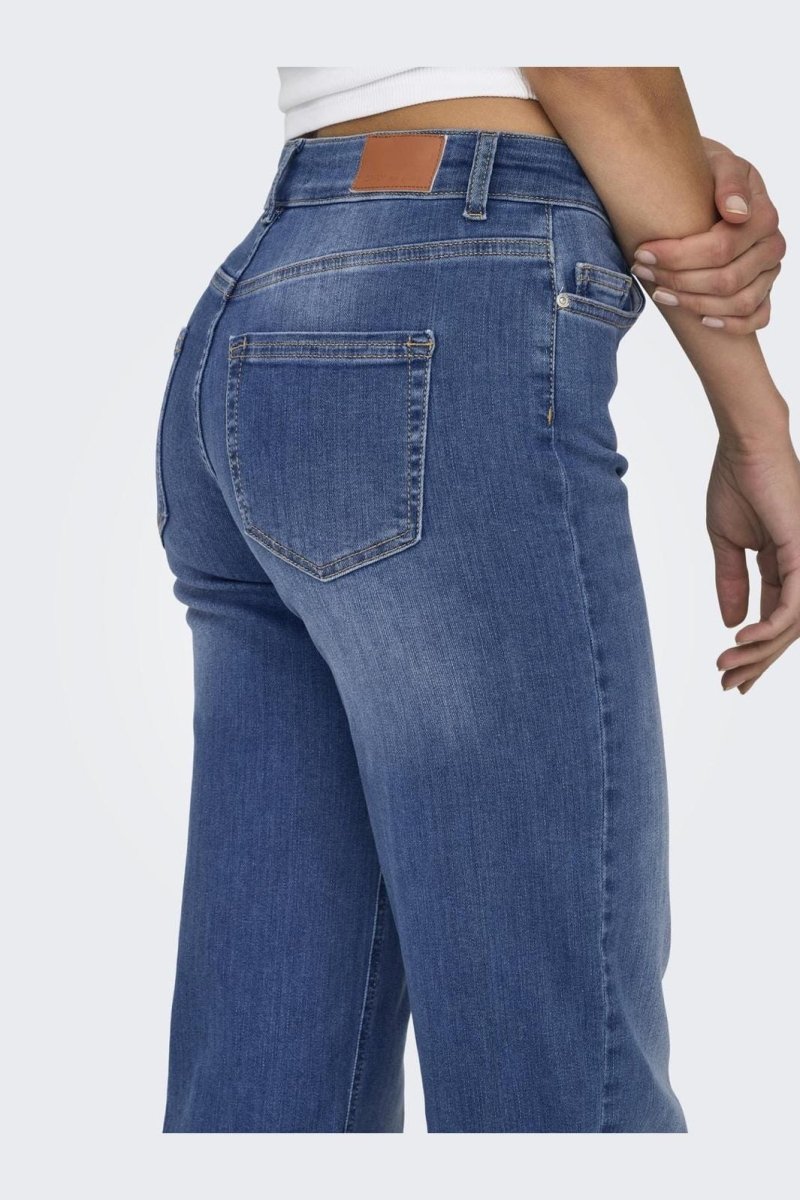 ONLY Jeans - Onlblush Mid Straight Dnm Rea12187 Noos Medium Blue Denim - XS/32 - Diversita -