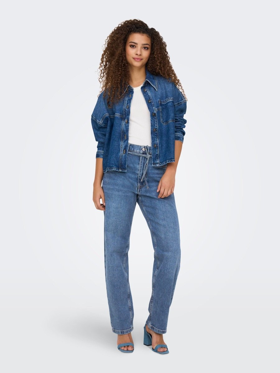 ONLY Jeans - ONLGYPSY HW STRAIGHT STRETCH SIK332 DNM Jeans "PREORDER - START DEC" - 25/32 - Diversita - 5715677461607