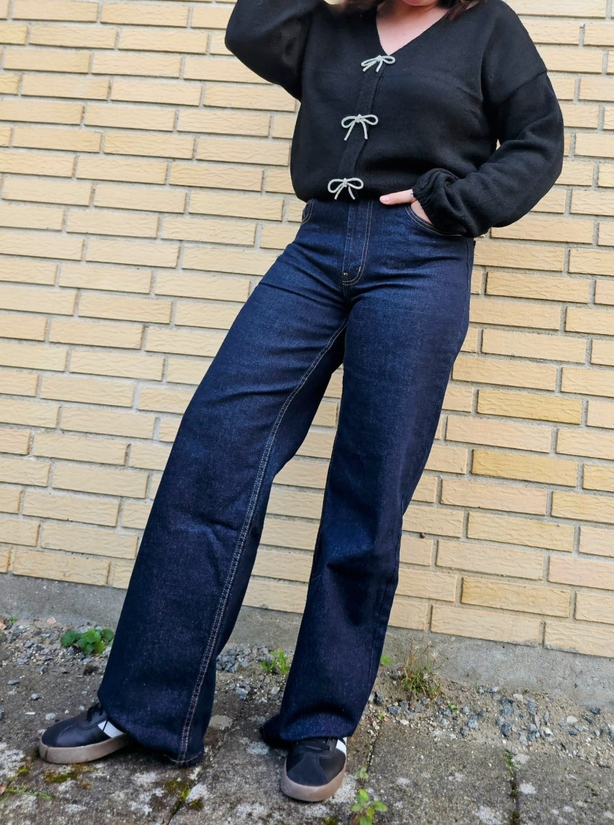 ONLY Jeans - Onljuicy Hw Wide Rinse Dnm Mad763 Noos Dark Denim Blue - 26/32 - Diversita -