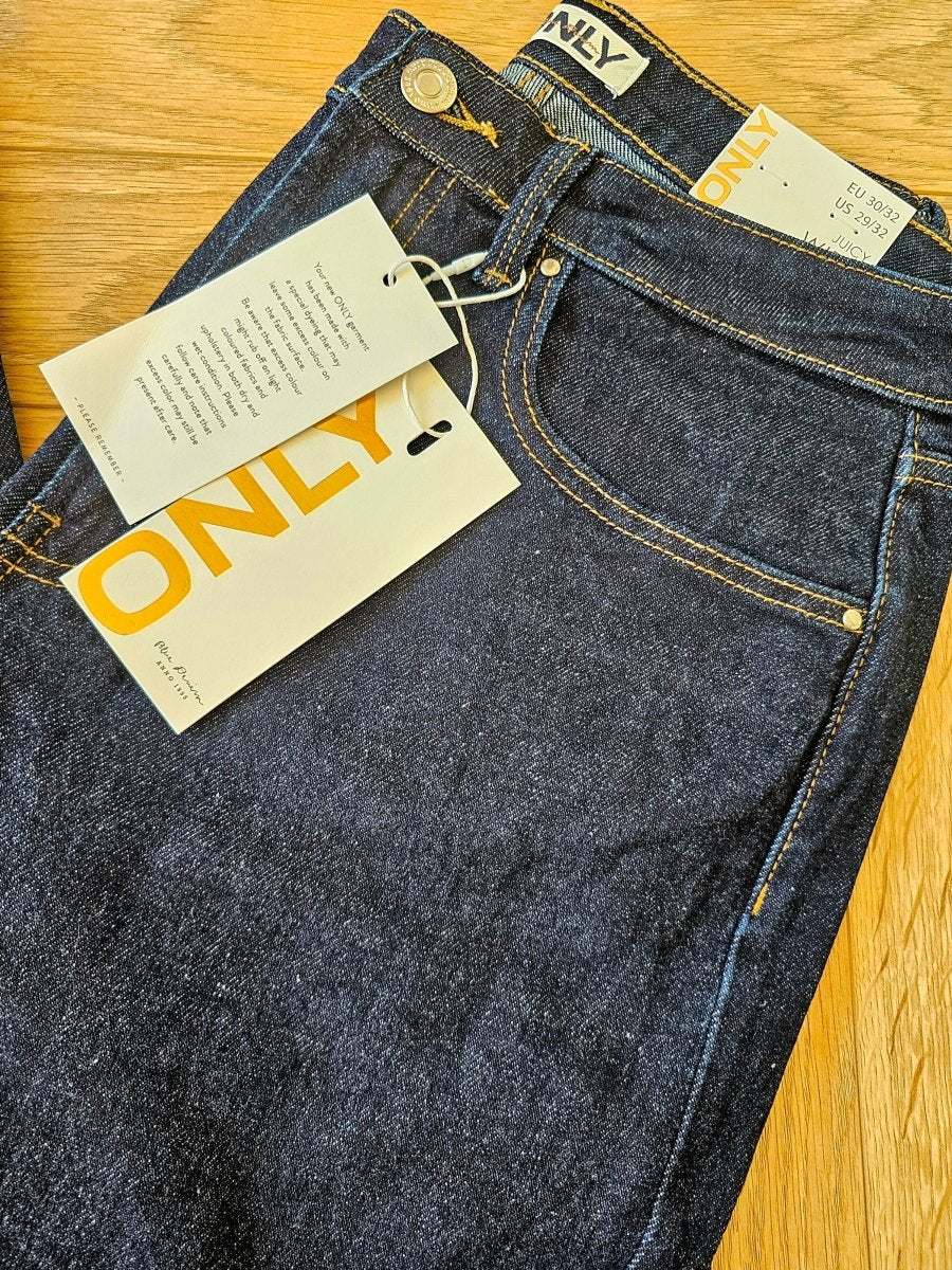 ONLY Jeans - Onljuicy Hw Wide Rinse Dnm Mad763 Noos Dark Denim Blue - 26/32 - Diversita -