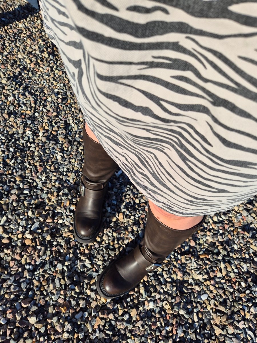 ONLY Kjole - Onlgry Ss Zebra Dress Dnm SIK - XS - Diversita -