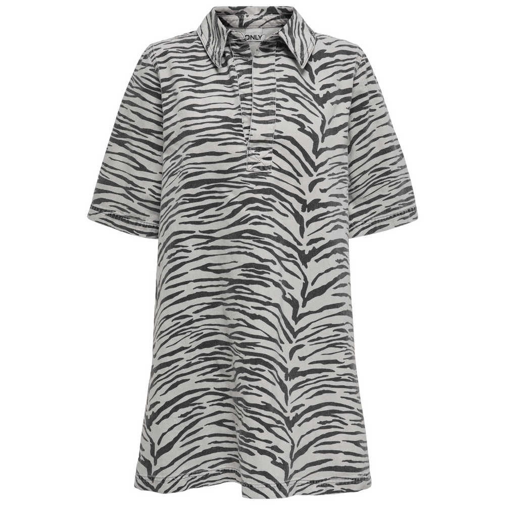 ONLY Kjole - Onlgry Ss Zebra Dress Dnm SIK "PREORDER JANUAR" - XS - Diversita -