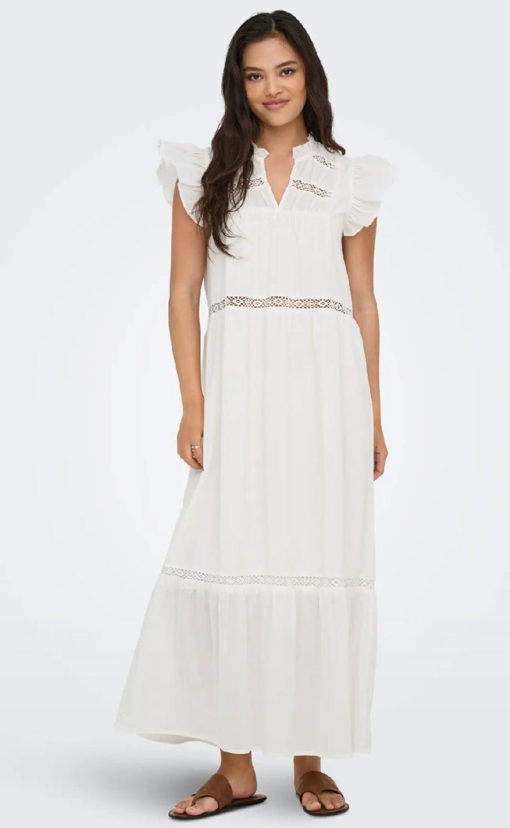 ONLY Kjole - Onlsunny Capsl Frill Dress Wvn Noos - XS - Diversita -