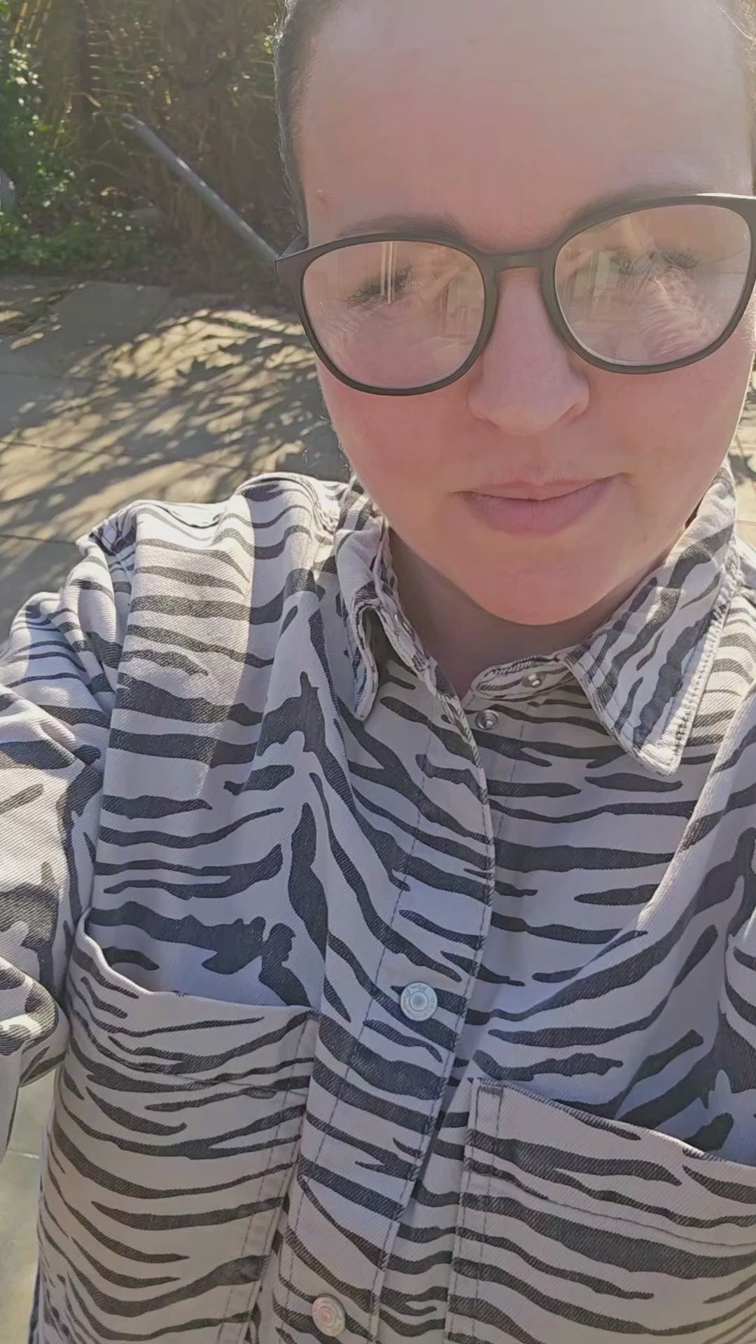 Onlcassie Ls Zebra Shirt Dnm Sik