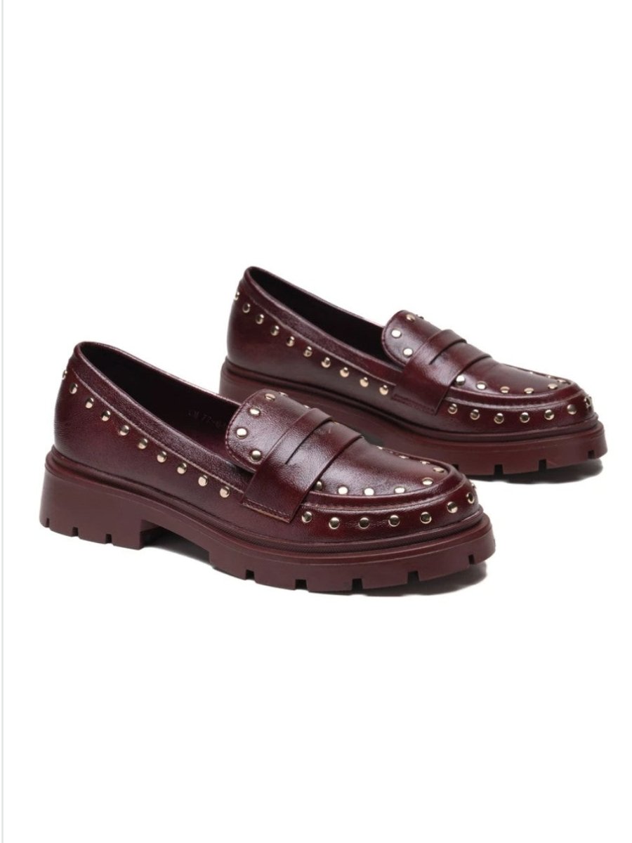 Tania Sko - Studded Loafers - 37 - Diversita -