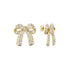 Wolff Jewelry Denmark Øreringe - Bow Glitter Earring - 18 karat guldbelagt - Onesize - Diversita -