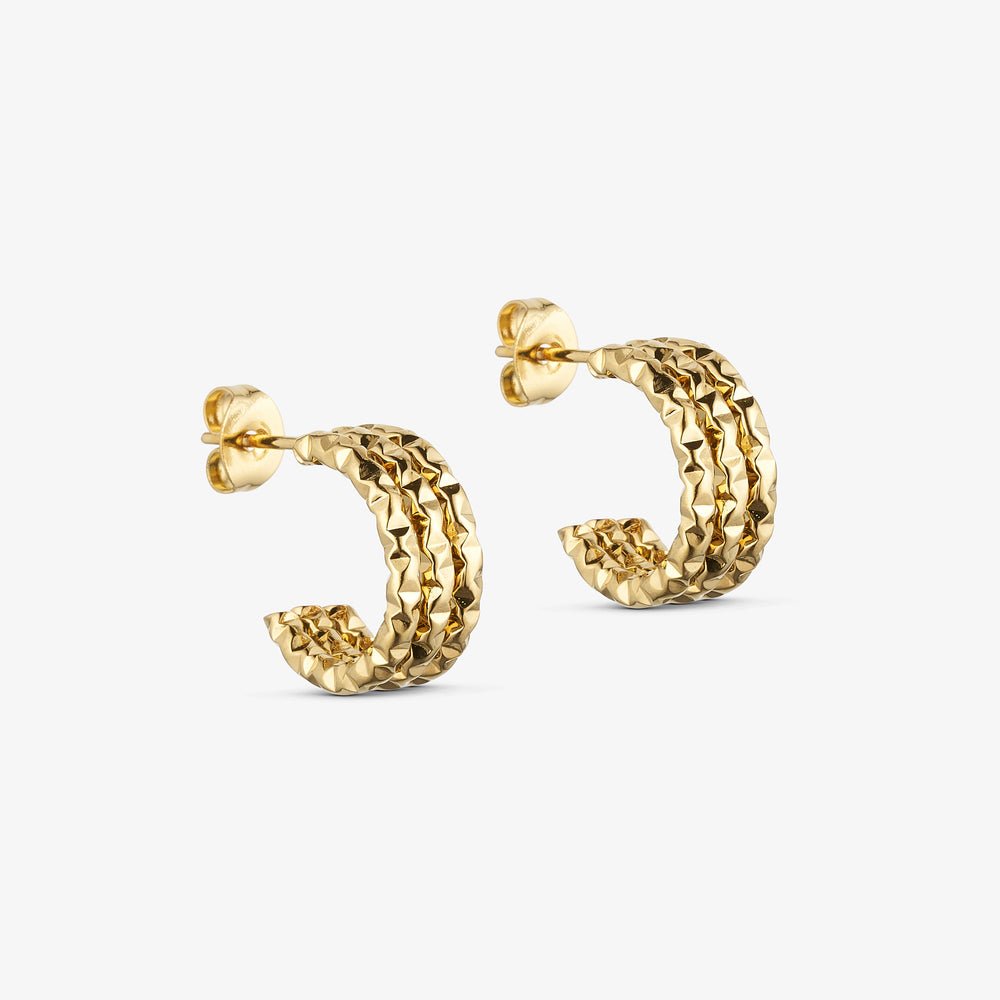 Wolff Jewelry Denmark Øreringe - Rusty Earring - 18 karat guldbelagt - 15 x 7 mm - Diversita -