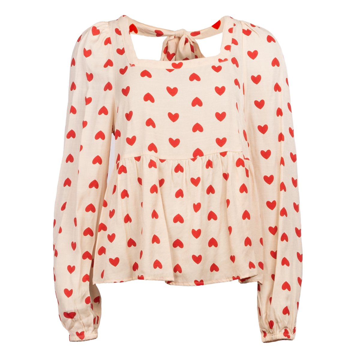 Cecilia Blouse Red Heart NYHED