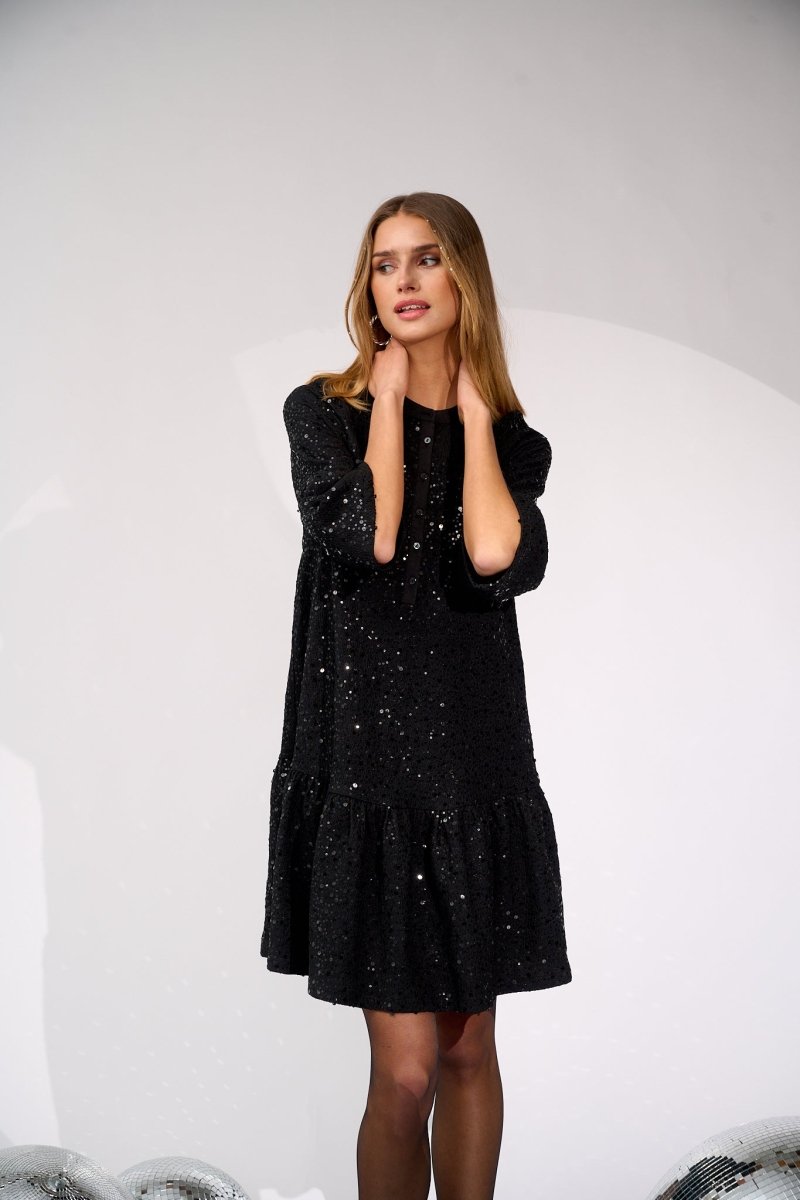 Noella Kjole - Noella Verona Short Dress Black - "NYHED" (forudbestillingsvare) - XS - - Diversita -