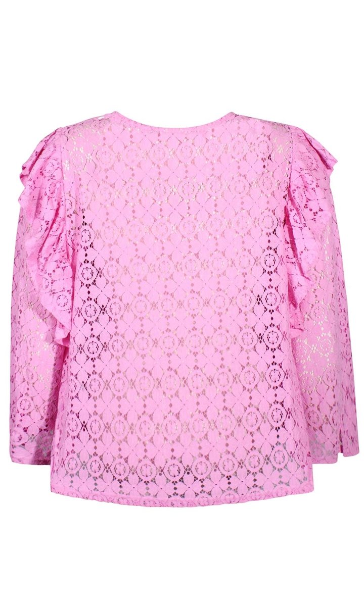 Anyday Curves Bluse - Emilia 166 Blonde Bluse Pink - 38/40 (XS) - Diversita - 