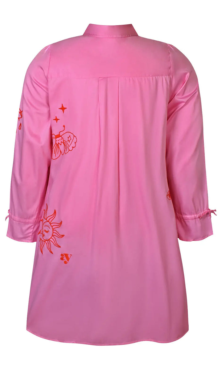 Anyday Curves Kjole - Lucy 159 Dress Begonia Pink - 38/40 (XS) - Diversita - 