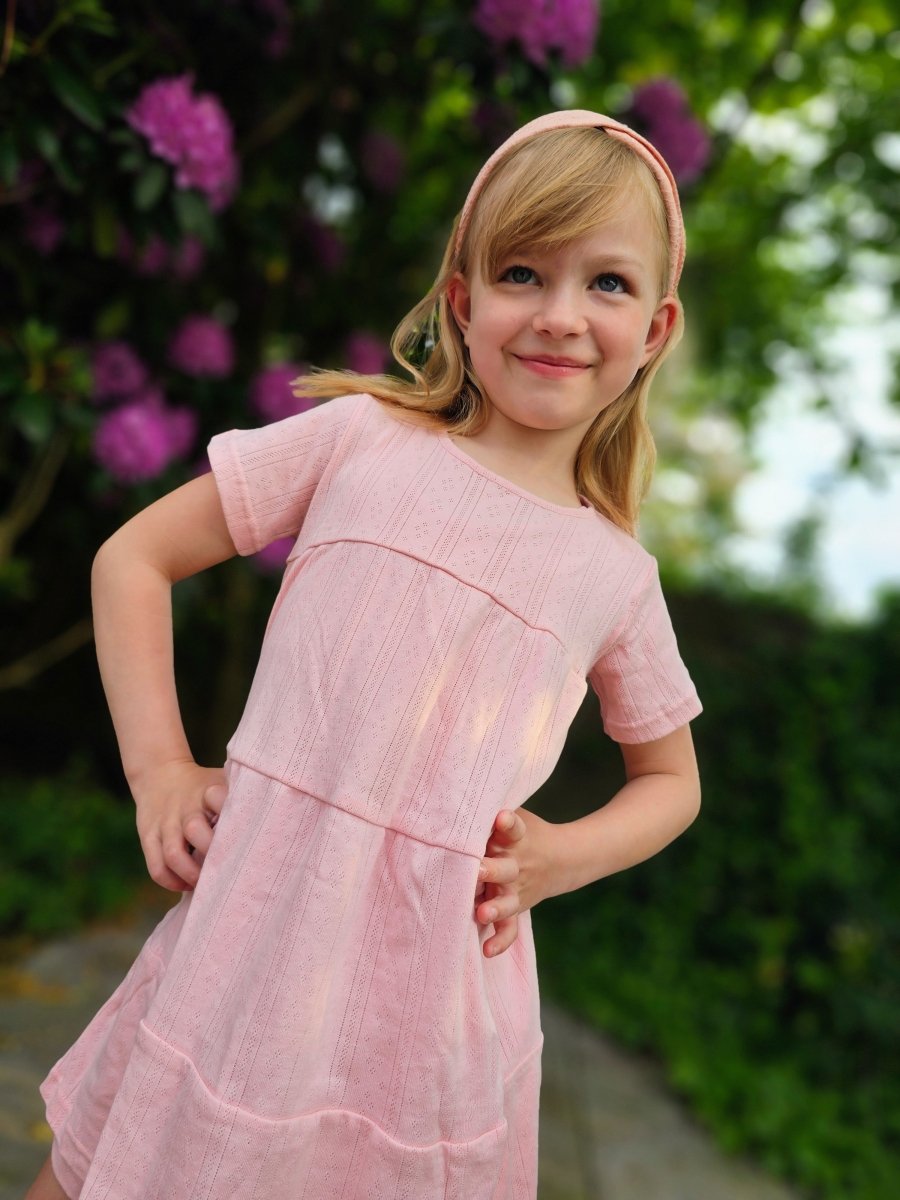 Liberte Ami Kjole - Pixie Ss Layer Dress Kids Rosa &quot;NYHED&quot; - 86/92 - - Diversita - 5707085552381