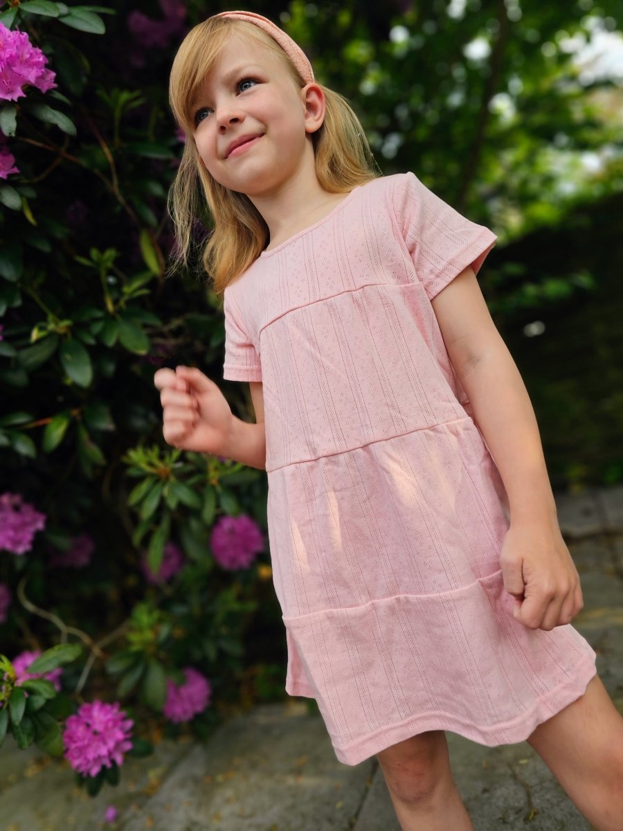 Liberte Ami Kjole - Pixie Ss Layer Dress Kids Rosa &quot;NYHED&quot; - 86/92 - - Diversita - 5707085552381