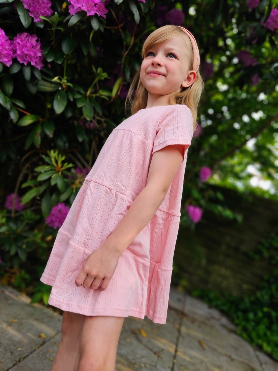 Liberte Ami Kjole - Pixie Ss Layer Dress Kids Rosa &quot;NYHED&quot; - 86/92 - - Diversita - 5707085552381