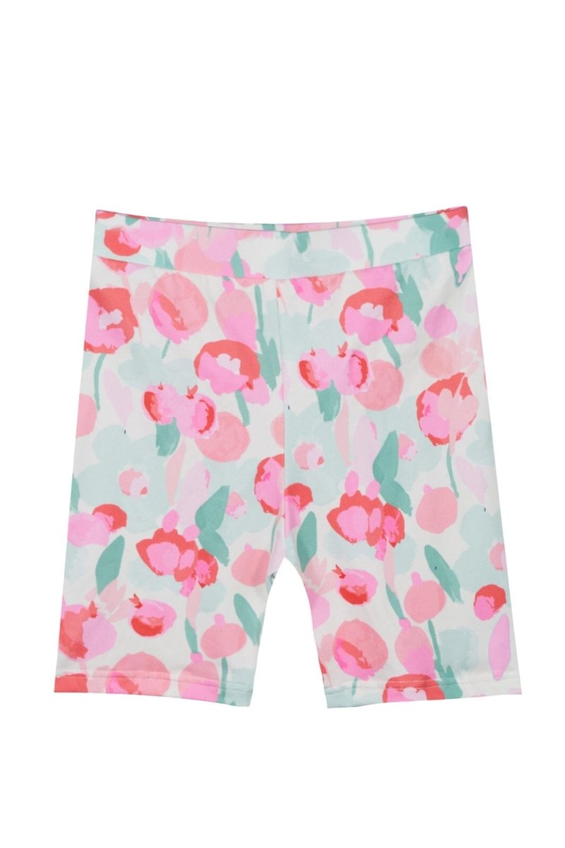 Liberte Ami Shorts - Alma Bicycle Shorts (Kids) Mint Pink Flower &quot;NYHED&quot; - 86/92 - Diversita - 