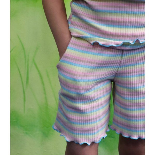 Liberte Ami Shorts - Natalia Shorts Kids Multicolor Stripe &quot;NYHED&quot; - 86/92 - - Diversita -