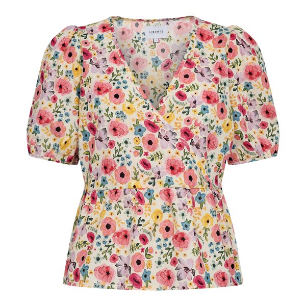 Liberte Essentiel Bluse - Ester Ss Bluse Multicolor &quot;NYHED&quot; - XS - - Diversita -