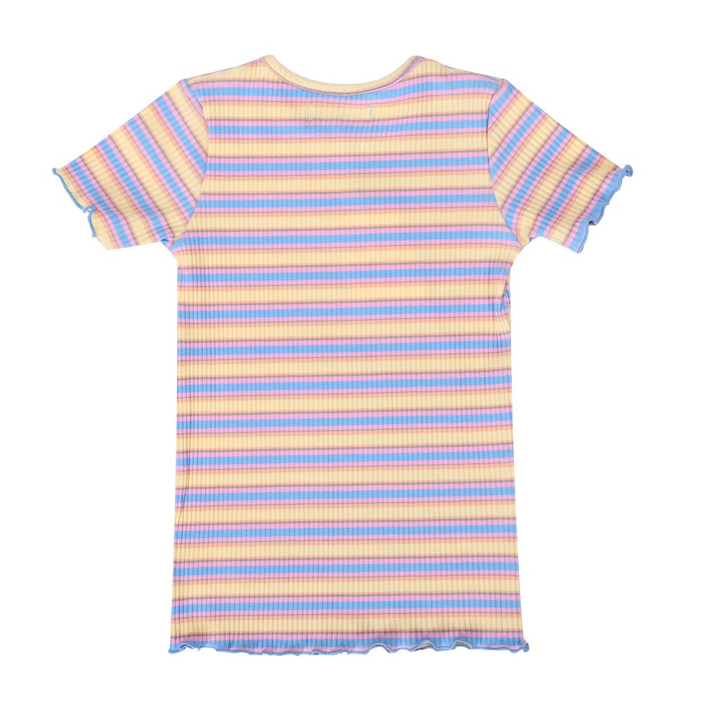 Liberte Essentiel Bluse - Natalia Ss Blouse (Kids) Yellow Rose Blue Stripe &quot;PREORDER APRIL&quot; - 86/92 - - Diversita -