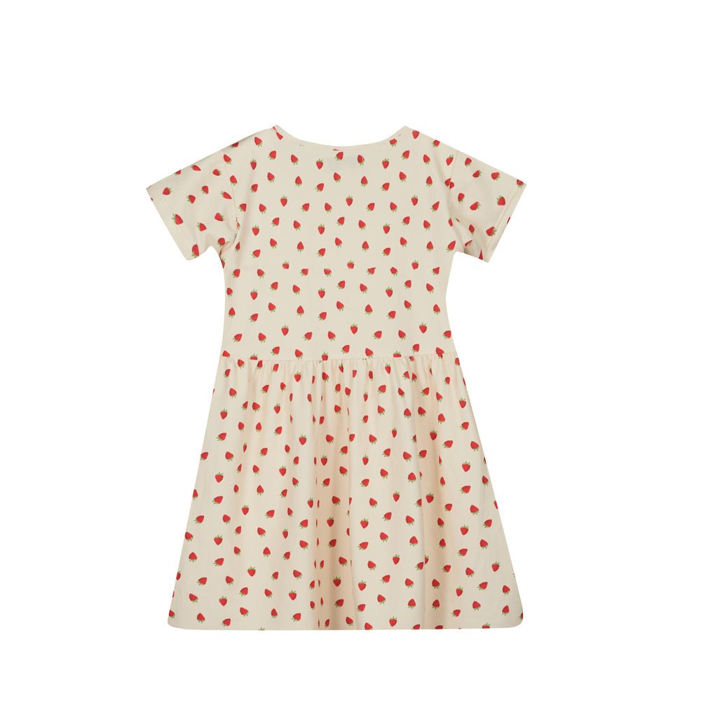 Liberte Essentiel Kjole - Alma Ss Babydoll Dress (Kids) Creamy Strawberry "NYHED" - 86/92 - - Diversita -