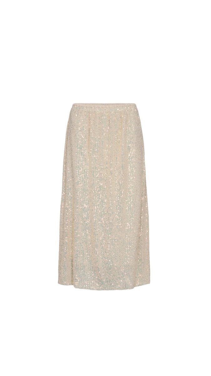 Liberte Essentiel Nederdel - Paige Skirt Creme Sequins &quot;NYHED&quot; - XS - - Diversita -