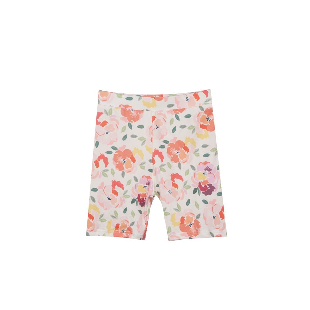 Liberte Essentiel Shorts - Alma Bicycle Shorts (Kids) Creamy Peach Flower &quot;NYHED&quot; - 86/92 - - Diversita -